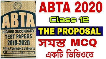 ABTA 2020/All MCQ solved/The Proposal/Class12;