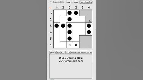 Grey is Odd - Today grids. Solution level 4 6X6 dated 03-13-2024