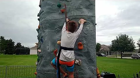 Robert on the rock wall