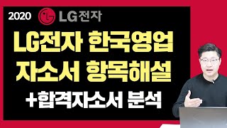 LG전자 한국영업본부B2B/B2C 자소서 항목해설+합격자소서 기반 작성법, 추천 역량