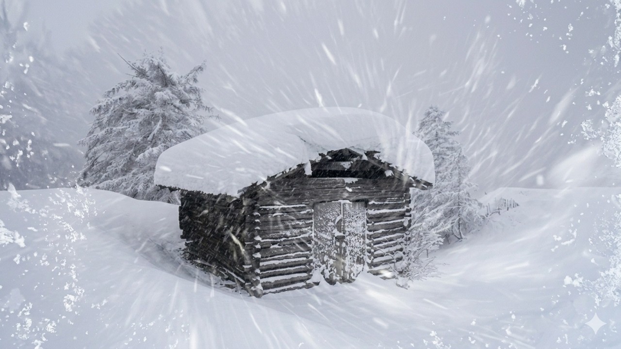 EXTREME SURVIVAL in a -43°F BLIZZARD: Worst Snow Storm I've Seen - Trapped at my Off Grid Cabin