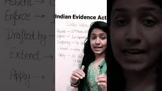 Some Important facts about Indian Evidence Act #shorts #shortsyoutubeindia #golegal #education