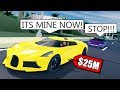 This Guy Stole My $25,000,000 BUGATTI & CRASHED IT... (Roblox UDRP)