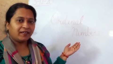 Class I /Mrs Shalinigupta /Subject -Math/Topic-Ordinal Numbers