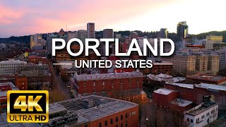 Relaxed Portland Oregon us 2022 in 4K Ultra HD - LoFi Music, Time Lapse and Drone Video | Oregon, US