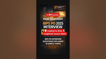 (Capital Adequacy Ratio) IBPS PO 2025 Interview  #ibpspo #currentaffairs #ibpspointerview