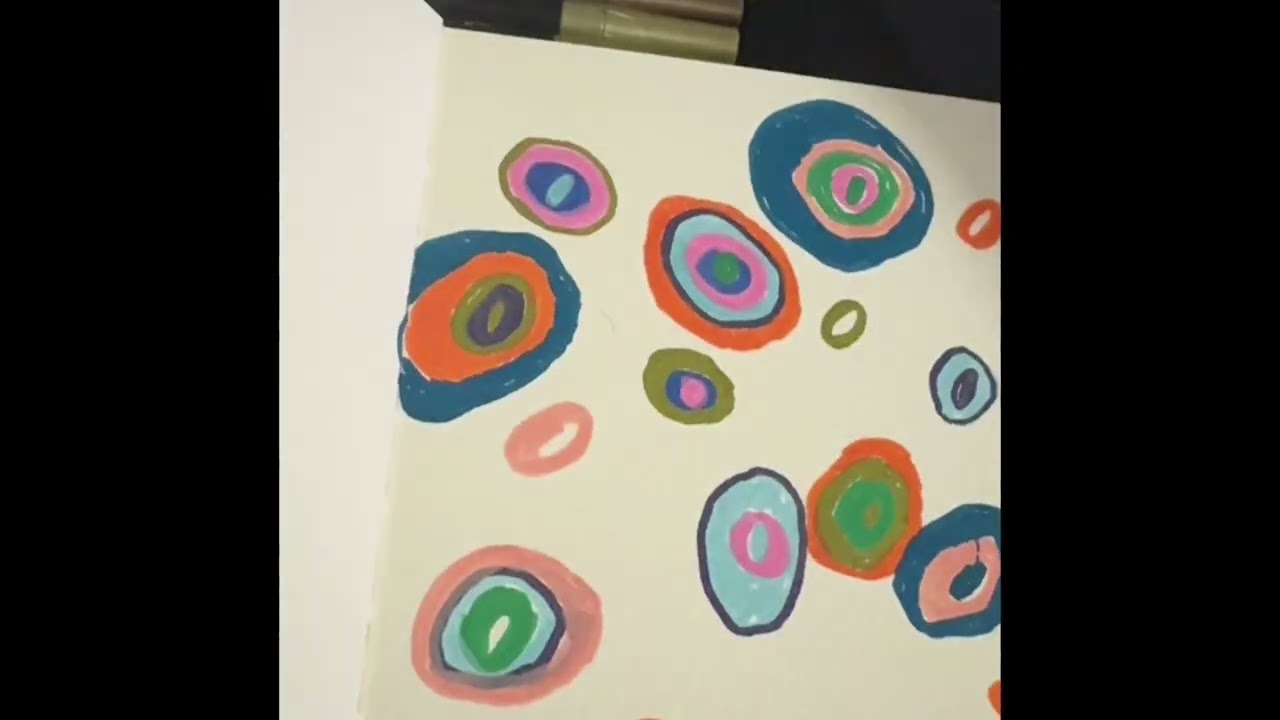 Warm autumn bubbles acrylic marker speed art