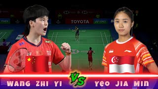 Badminton Wang Zhi Yi (CHINA) vs (SINGAPORE) Yeo Jia Min Womens Singles