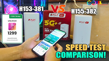 PLDT WiFi H153-381 and H155-382 5G Modem with UNLI FAM 1299 Speed Test Comparison! | INKfinite