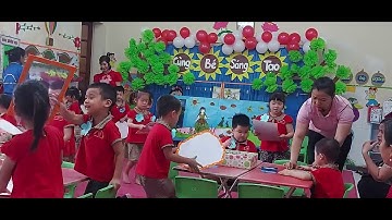 Tiết dạy Tạo hình từ những chiếc lá 4 tuổi - hội thi gv giỏi cấp Thị xã