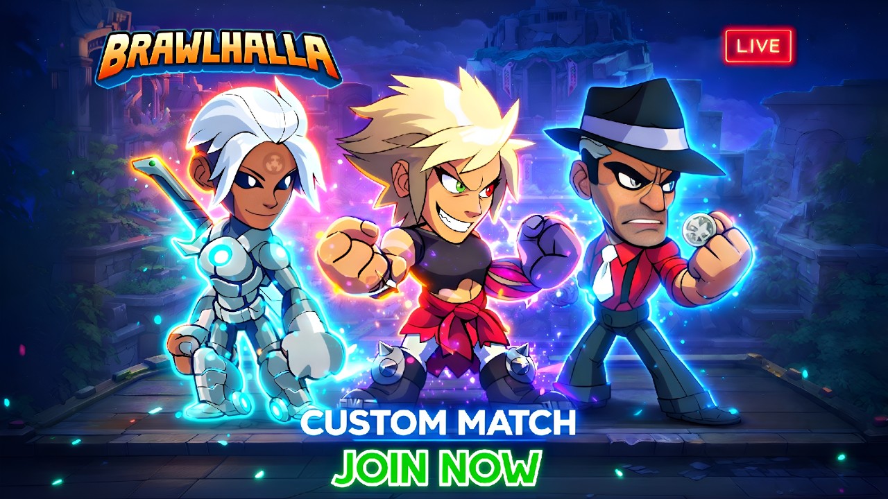 Brawlhalla LIVE 🔴 | CUSTOM Match Join Now! | Tamil Gaming Live - YouTube