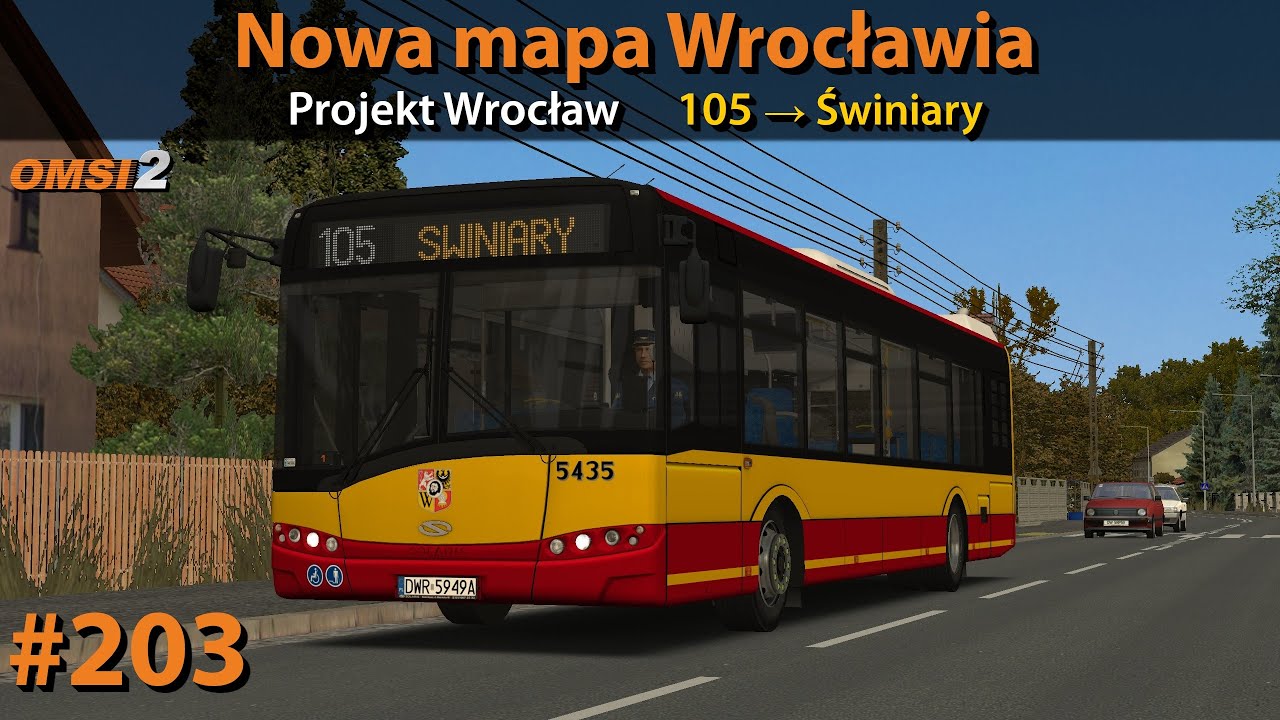 OMSI 2 #203: Nowa mapa Wrocławia | Projekt Wrocław - 🚍105 | Solaris Urbino 12 III