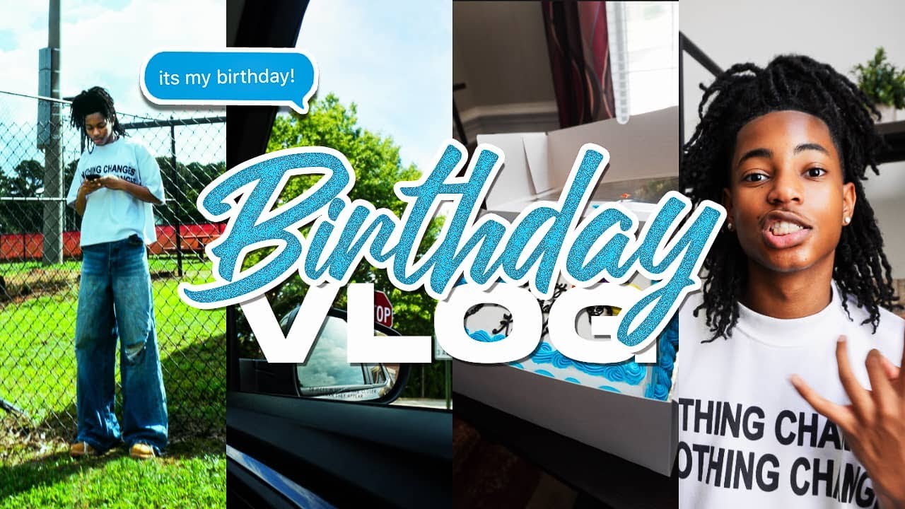BIRTHDAY VLOG: cake cutting, deep talks, bedtime routine | Kaleb Alston