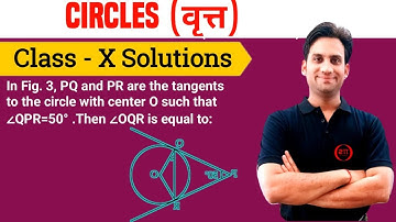 In fig.3, PQ and PR are the tangents to the circle with centre O such that ∠QPR = 50°. Then find ∠