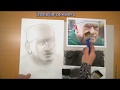 Как быстро рисовать портрет сухой кистью