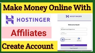 How to Create Hostinger Affiliate Account | Make Money Online with Hostinger
