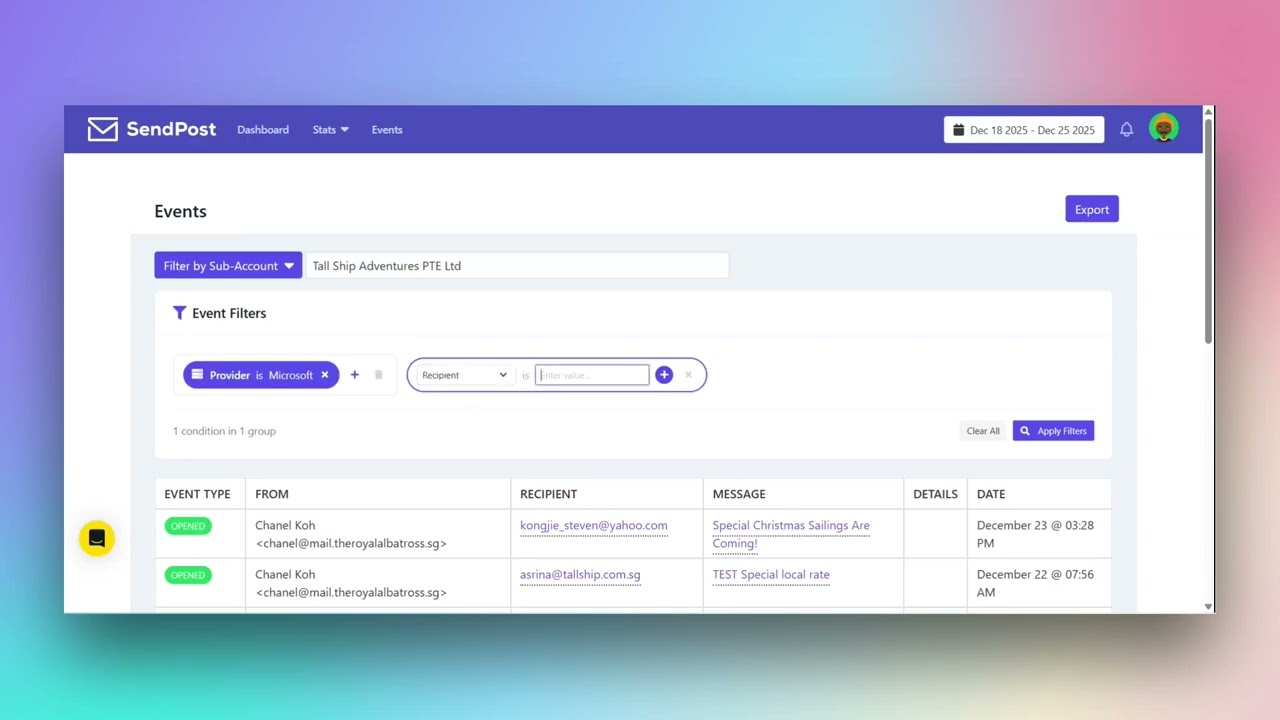 How to Manage and Apply Event Filters in SendPost