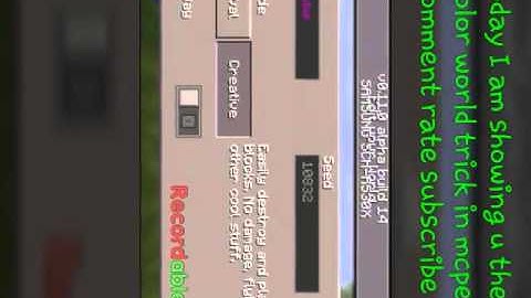 Mcpe trick:colored world names
