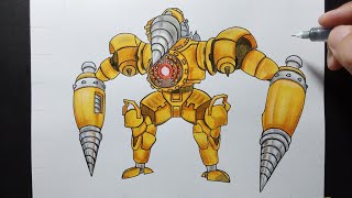 How to draw Titan Drill Man in Skibidi Toilet Multiverse 09