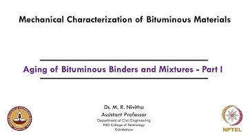 Aging of Bituminous Binders and Mixtures - Part I