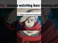 Sukuna reaction on Seeing best aura farmer 🔥🔥.. #itachi #anime #naruto #viral #sukuna #gojo #shorts