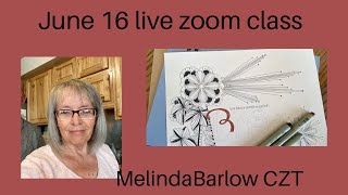 June 16 Live Zoom Zentangle Tangle Art Lesson