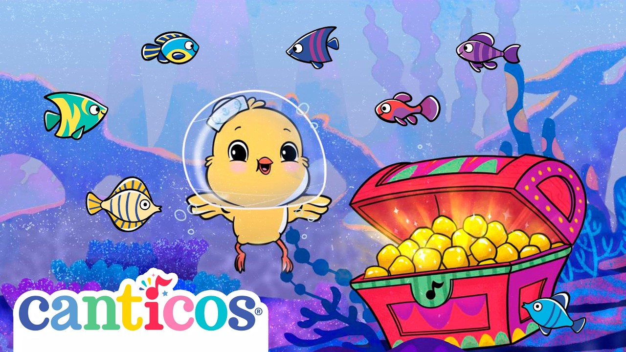 Learn to Count 1234🐥Ricky counts fishes🐟Toddler & Baby Learning Educational Video🐟 Canticos