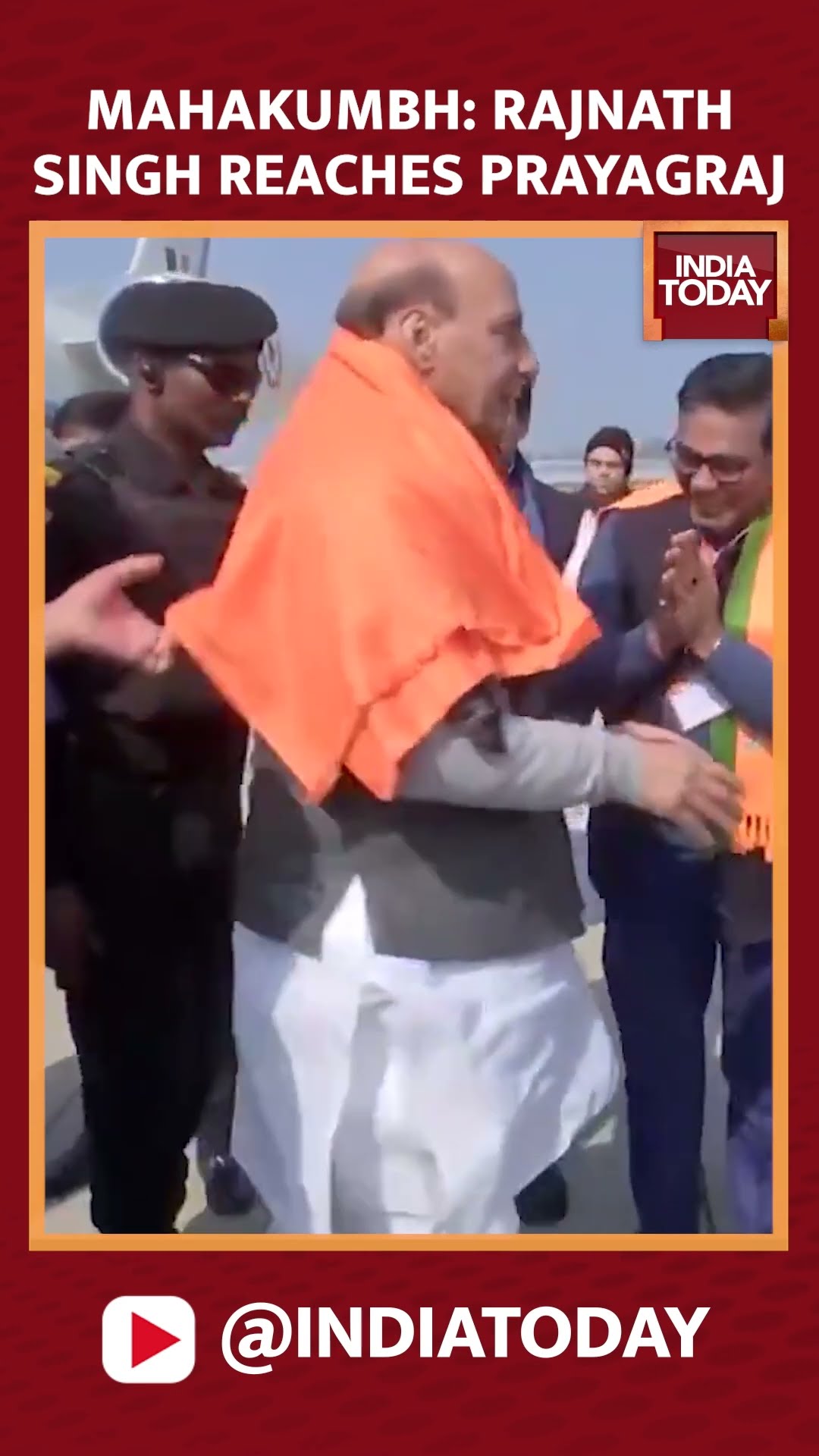 Defence Minister Rajnath Singh Reaches Prayagraj To Attend #mahakumbhmela2025