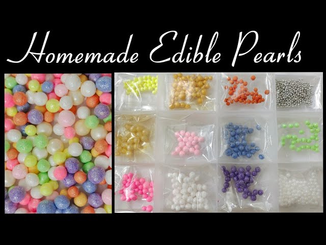 DIY Sugar Beads How to make cheapest edible Golden Pearls 4 Cake