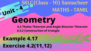 Class 10 | SSLC Maths | Unit - 4 | Geometry | Example 4.17 & Exercise 4.2(11,12) | Thenu Maths | TM