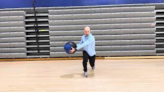 Med Ball Split Jump Rotation - Continuous