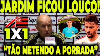 “TÃO METENDO A PORRADA”! JARDIM FOI DIRETO SOBRE O ÁRBITRO! COLETIVA PÓS EMPATE!