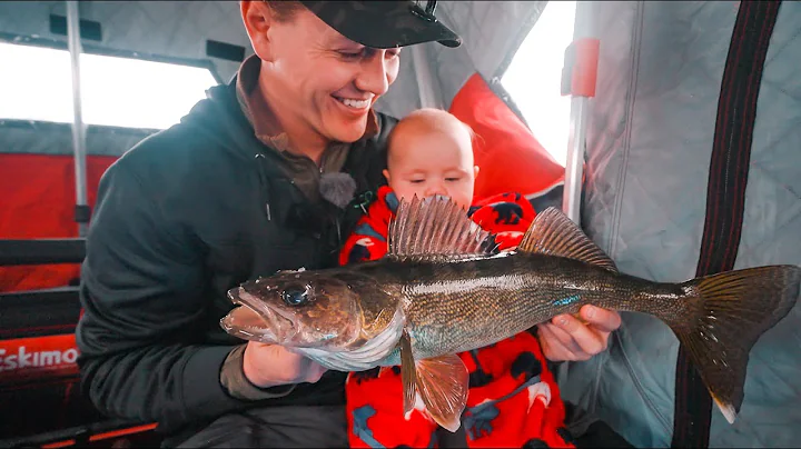 Baby Goes Ice Fishing