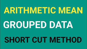 ARITHMETIC MEAN OF A GROUPED DATA ( BY SHORT CUT METHOD ) | BASIC STATISTICS  #arithmeticmean