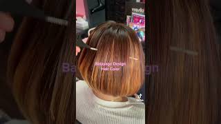 Balayage design hair color short hair #haircolor #balayage