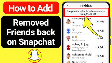 How to Add Removed Friends back on Snapchat (2023) | Find/Add Someone You Unfriended on Snapchat
