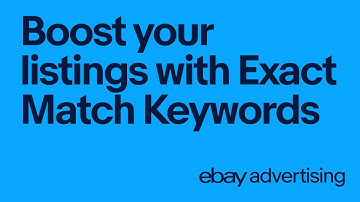 Boost your listings with Exact Match Keywords