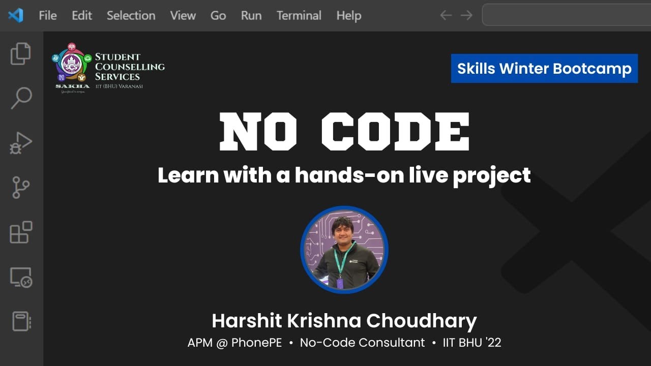 No-Code: Learn with hands-on project by Mr Harshit (@harshitschannel ...