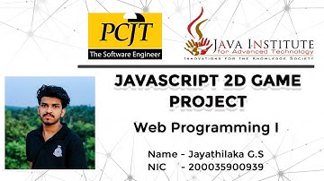 JavaScript 2D Game Development | Java Institute | Jayathilaka G.S - Desert Fire-boy 2D Game