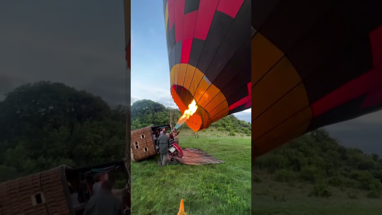 This Fire Is Not an Accident — It’s How a Hot Air Balloon Takes Off 🔥🎈 