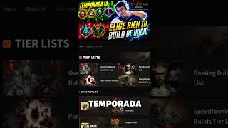 Tier List de Builds de Inicio y Leveo | Temporada 14 Diablo 4