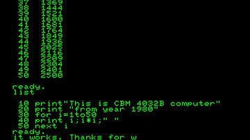 Commodore Business Machines CBM 4032B (1980) {BASIC Test}