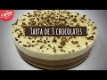 TARTA DE TRES CHOCOLATES | Sin horno