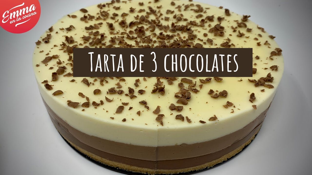 TARTA DE TRES CHOCOLATES | Sin horno