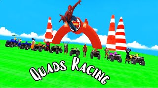 Quads Superheroes Stunts Racing - Android Mobile Gameplay . screenshot 4