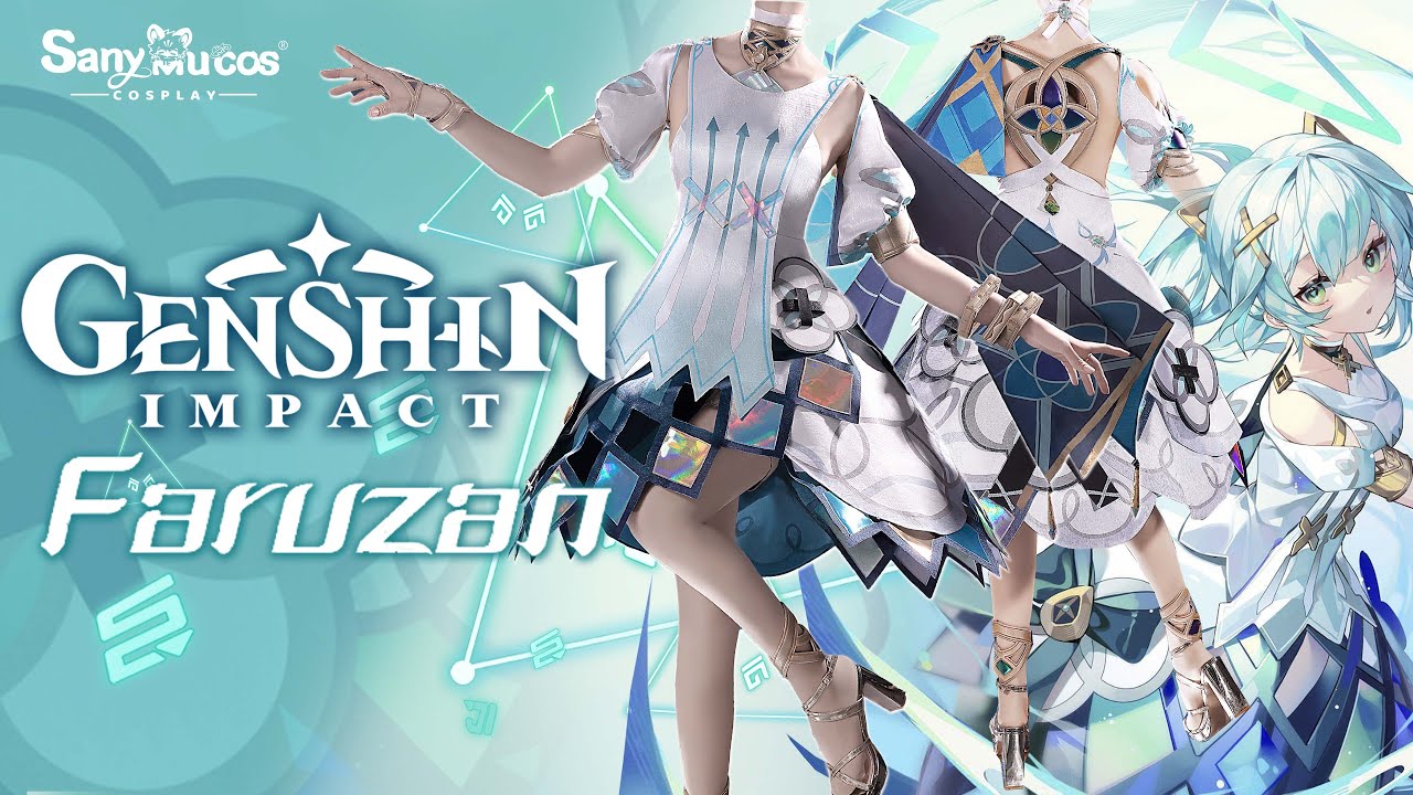 【SanyMuCos】Genshin Impact Faruzan Cosplay Costume Plus Size Detail Show