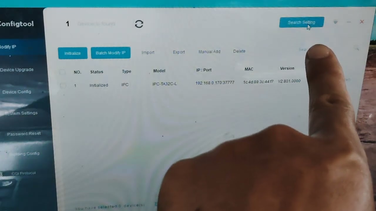 Confix tool วิธี config IP กล้อง imou