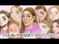 STEALING MY FAVORITE ARTISTS' STYLES! 😱 8 ART STYLES CHALLENGE