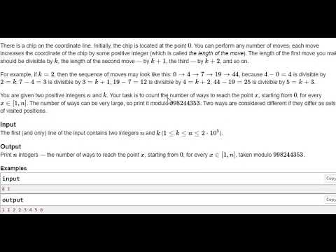 Chip Move Codeforces solution | Educational Codeforces Round 133 ✅ (100/100) FULL | AC Code