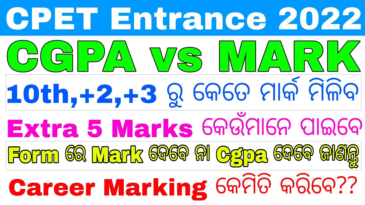 Odisha PG Entrance Career Marking Calculation 2022//CPET Career Marking 2022/Odisha PG Entrance Mark